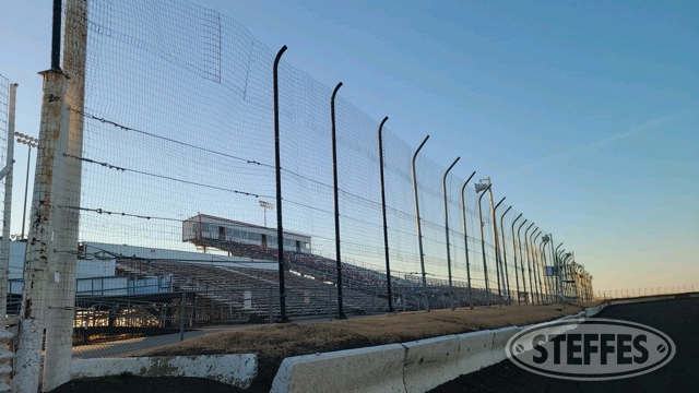 Front Stretch Catch Fence & Flag Stand